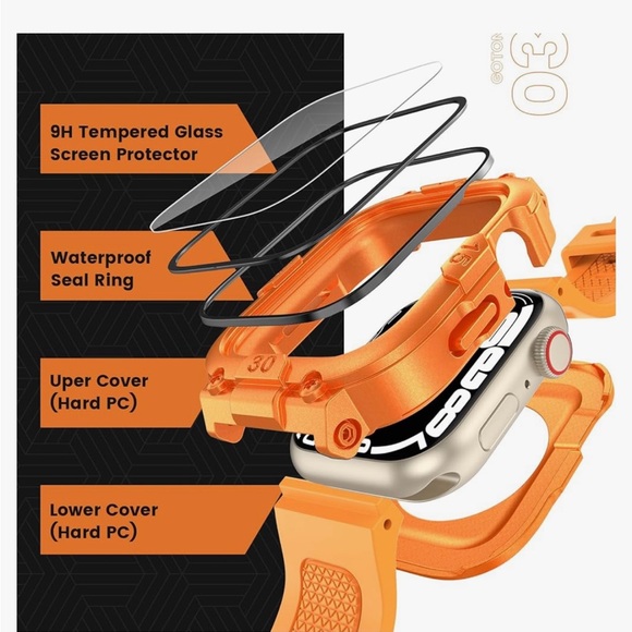 Gotten 3 In 1  Rigged Protector For Apple Watch Orange NEW IN BOX - Picture 3 of 4